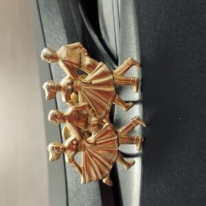 VINTAGE Screwback Gold Dancer Earrings